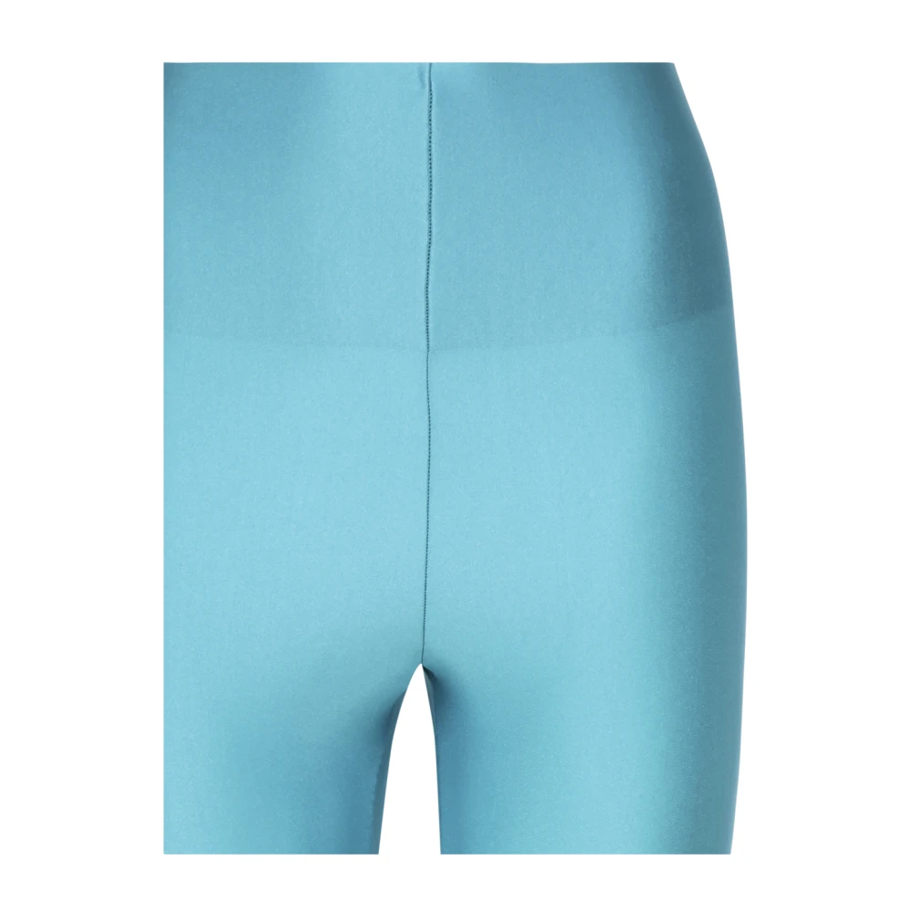 Andamane Turquoise Nylon Leggings met Elastische Taille Blue Dames