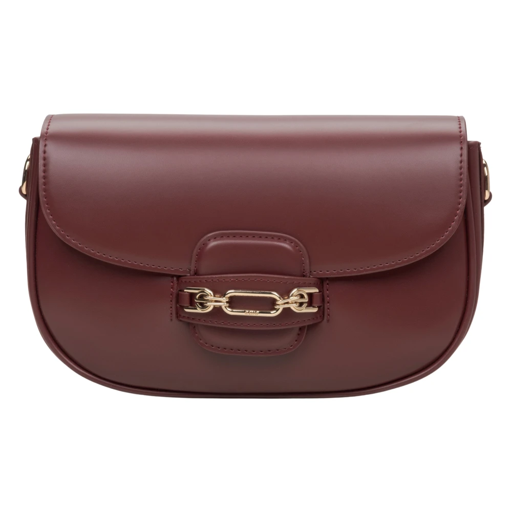 Estro Dames Burgundy Schoudertas met Verstelbare Band Er00115795 Red Dames