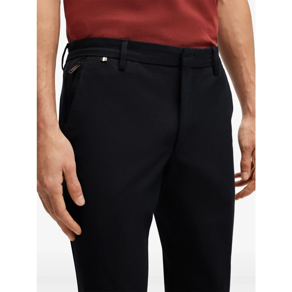 Hugo Boss Slim Fit Katoen Stretch Broek Black Heren