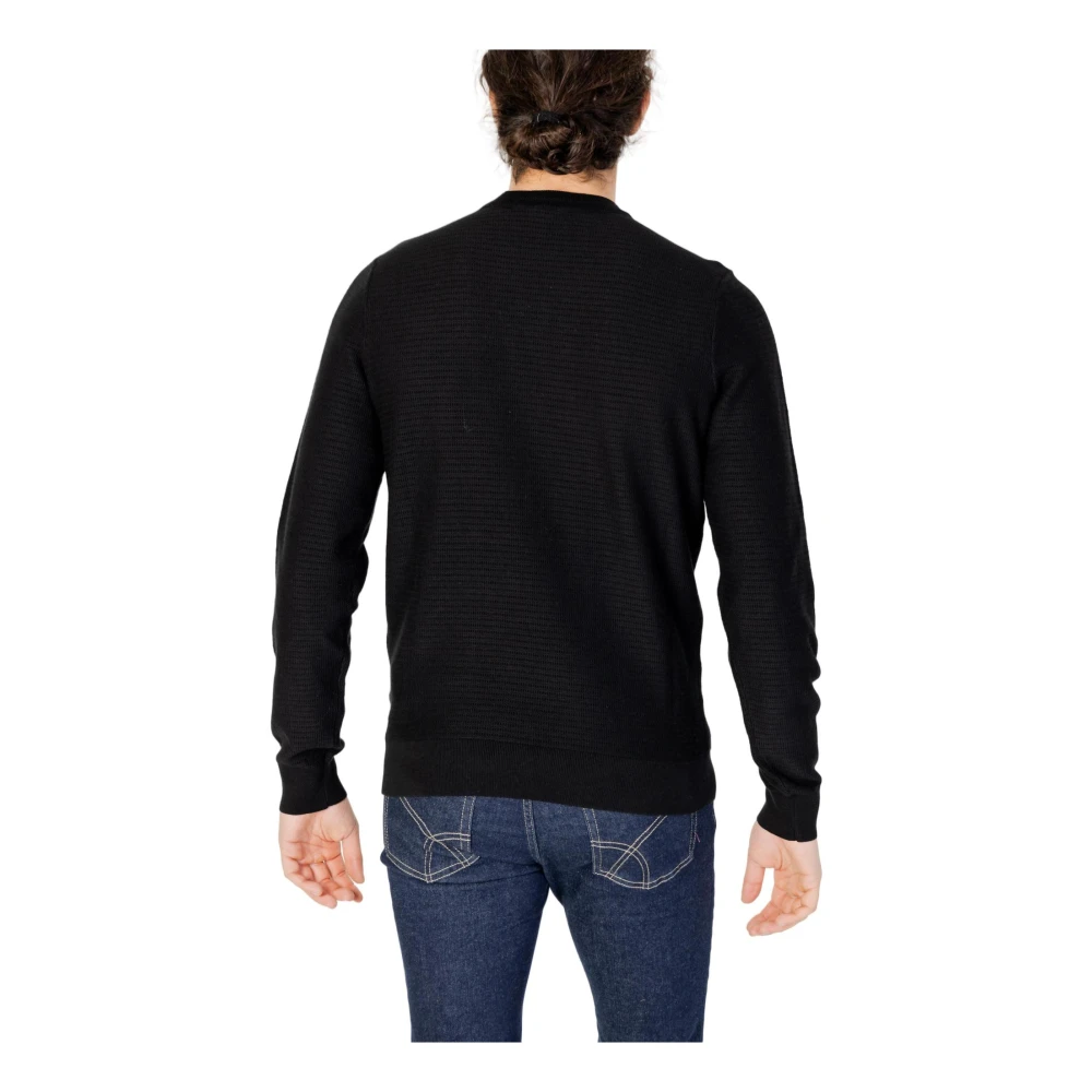 Boss Zwarte Gebreide Trui Lente Zomer Collectie Black Heren