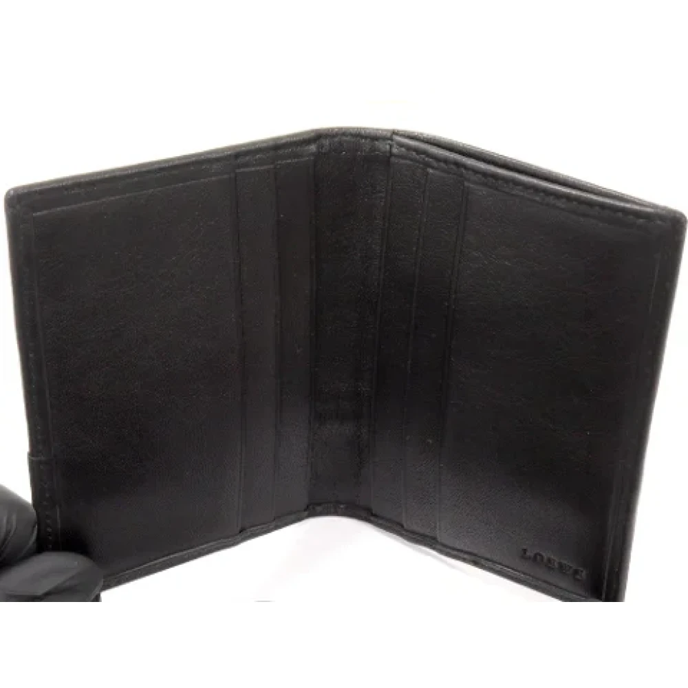 Loewe Pre-owned Leather wallets Black Heren