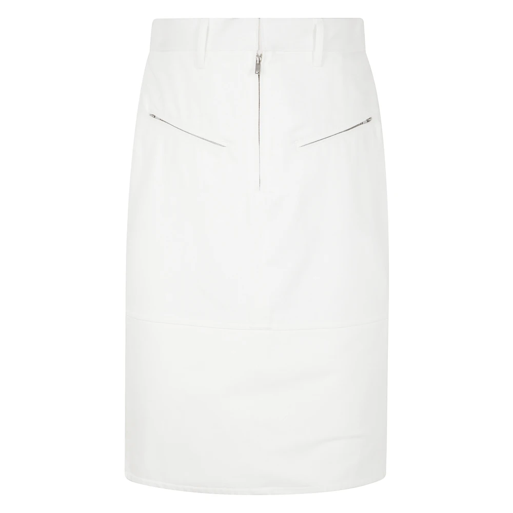 Jil Sander Vrouw Wit Rokken Dames, S, Stijlvolle Rok Voor En