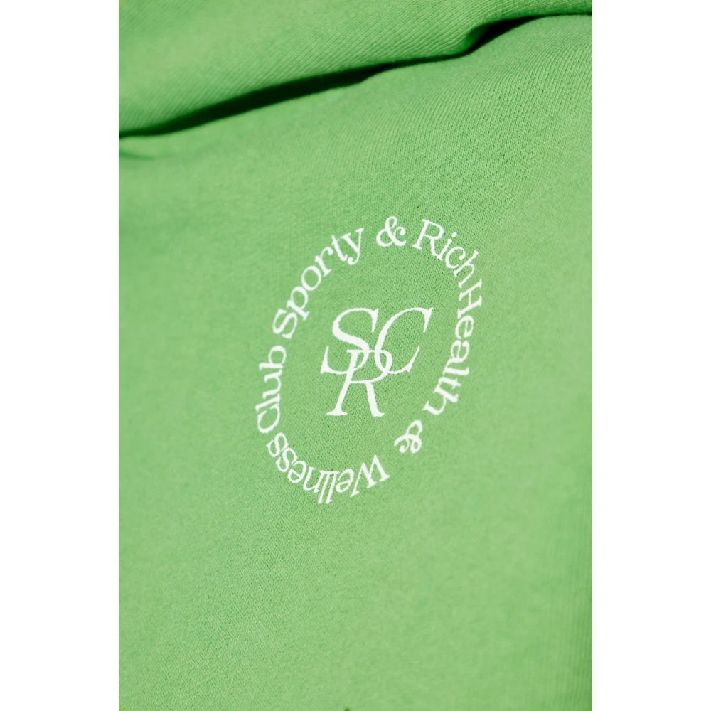 Sporty & Rich Korte hoodie Green Dames