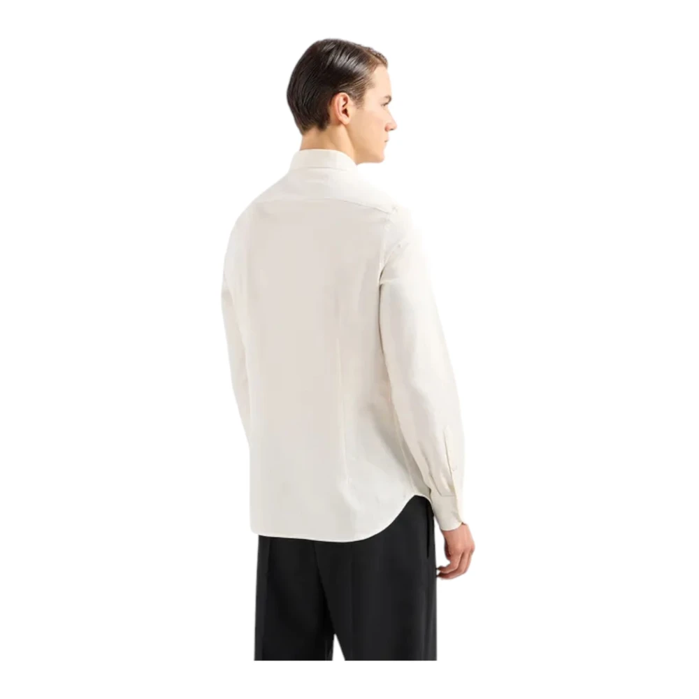 Emporio Armani Lange mouwen overhemd White Heren