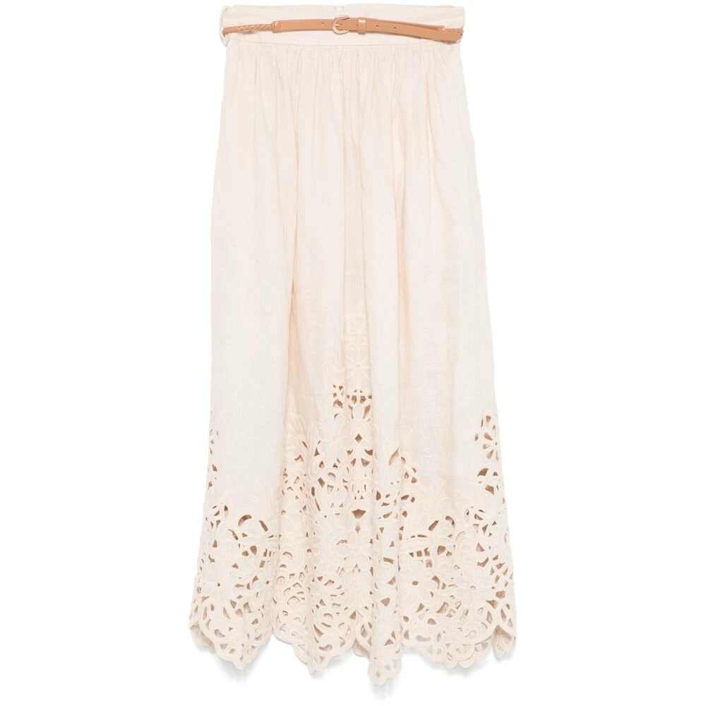 Zimmermann Beige Linnen Rok Beige Dames
