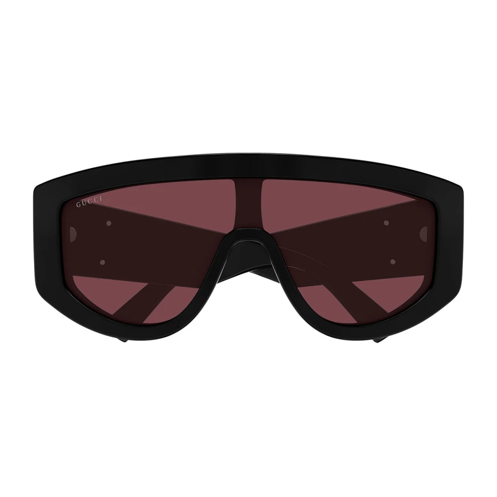Gucci Unisex Black Sunglasses, One Size, Shield Sunglasses