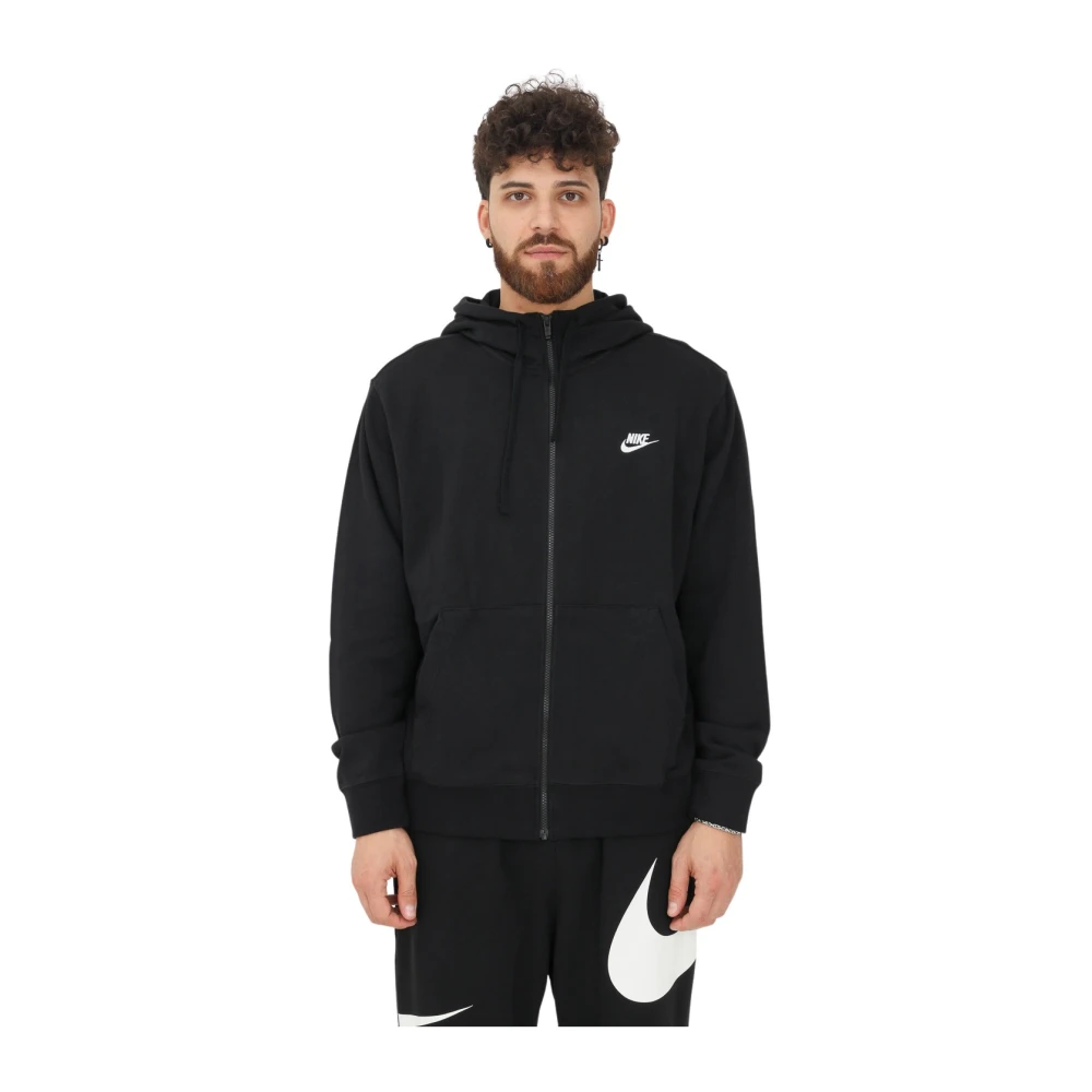 Nike Zwarte Zip-Through Sweatshirt Black Heren