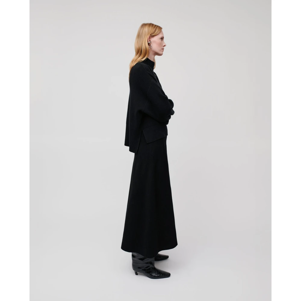 IVY OAK A-lijn Merino Wol Rok Black Dames