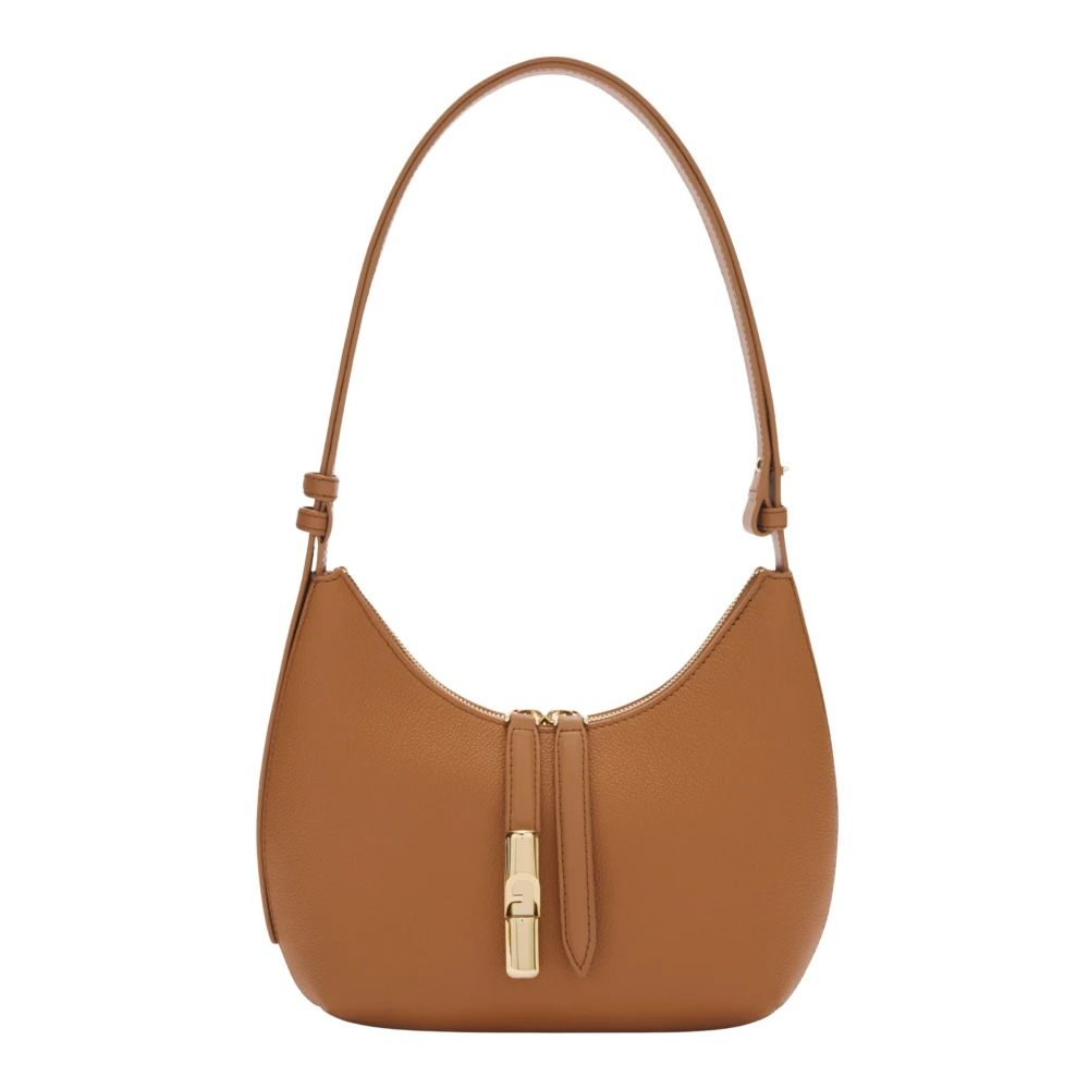 Furla Damski Brązowy Torebki, Kobieta, One Size, Zamsz, Goccia Torba Na Ramię S