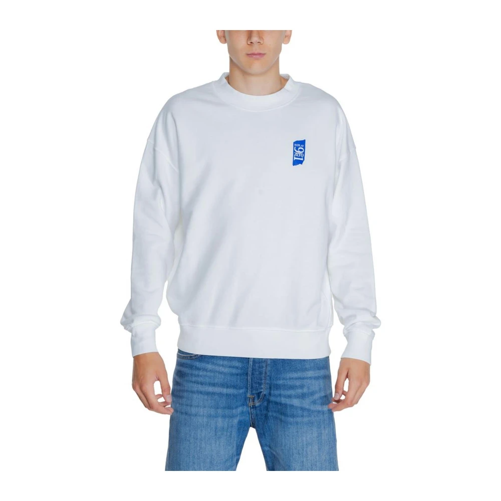 Replay Men's White Cotton Sweater