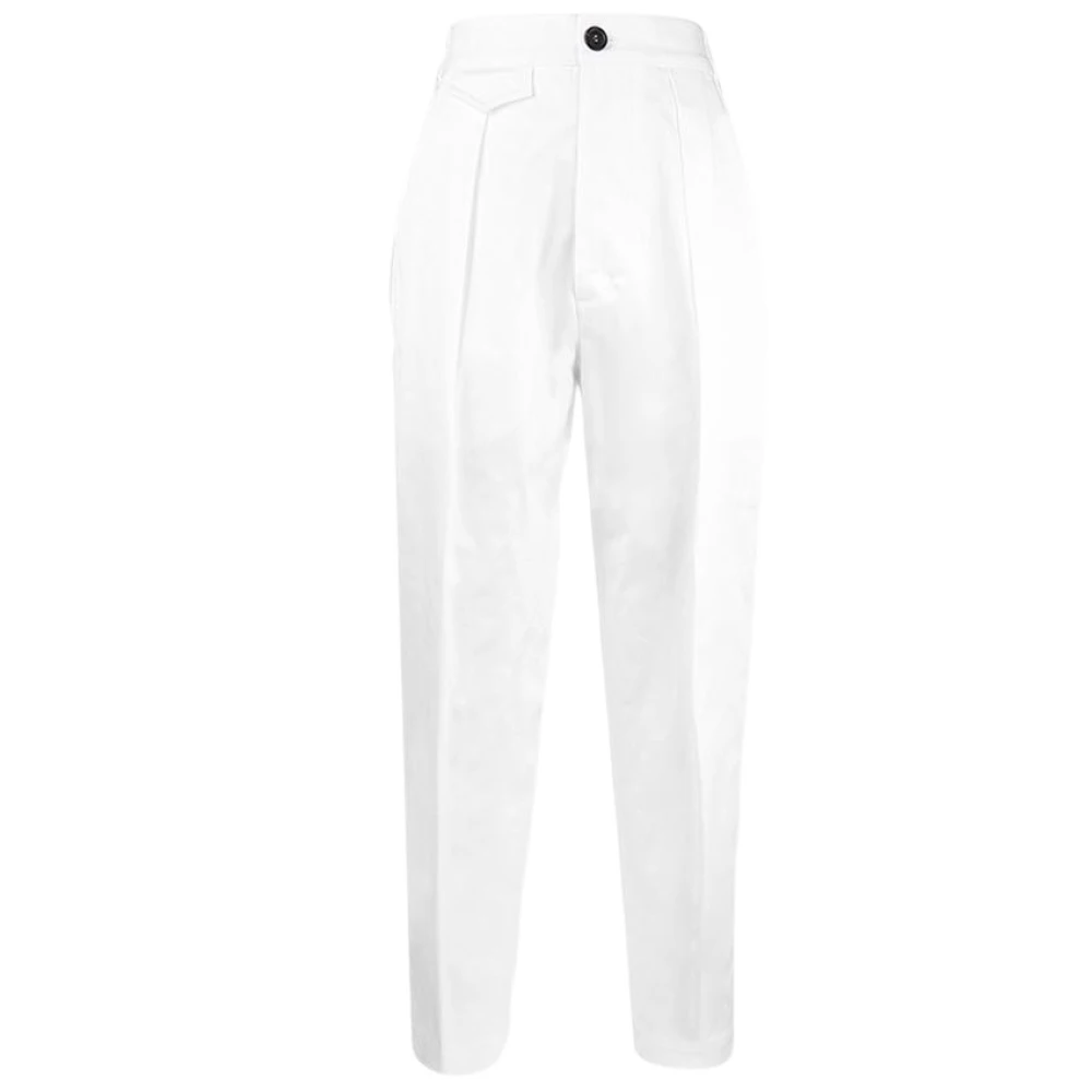Dsquared2 Witte broek met hoge taille White Dames