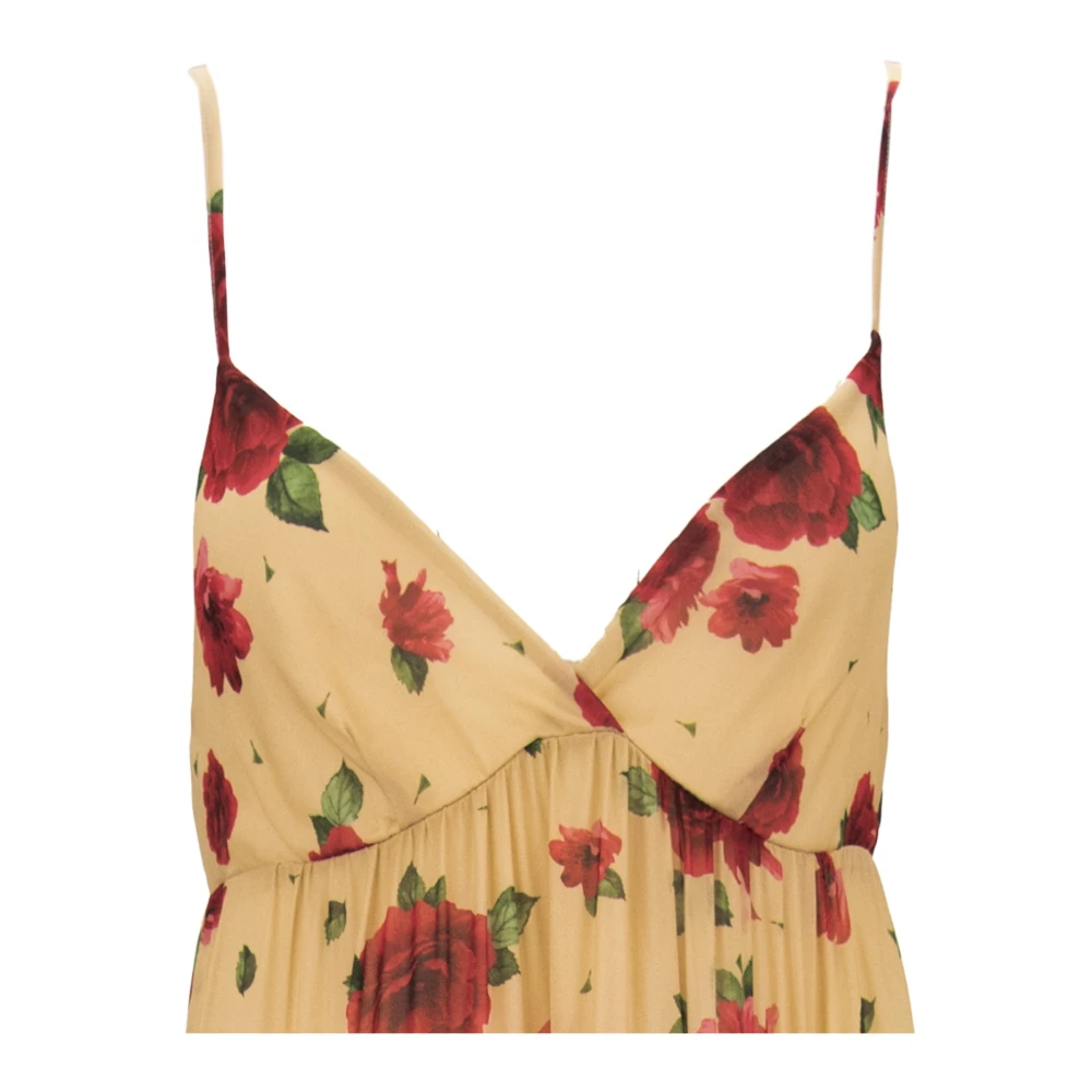 Aniye By Bloemenjurk zonder mouwen Yellow Dames