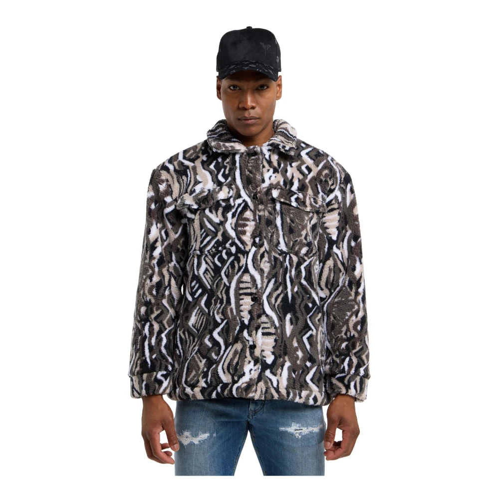 carlo colucci Gezellige Teddy Jas Black Heren