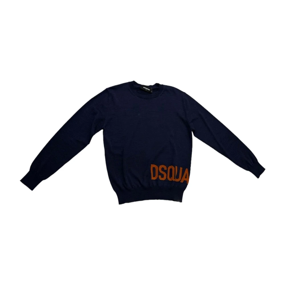 Dsquared2 Stijlvolle Pullover Trui voor Mannen Blue Heren