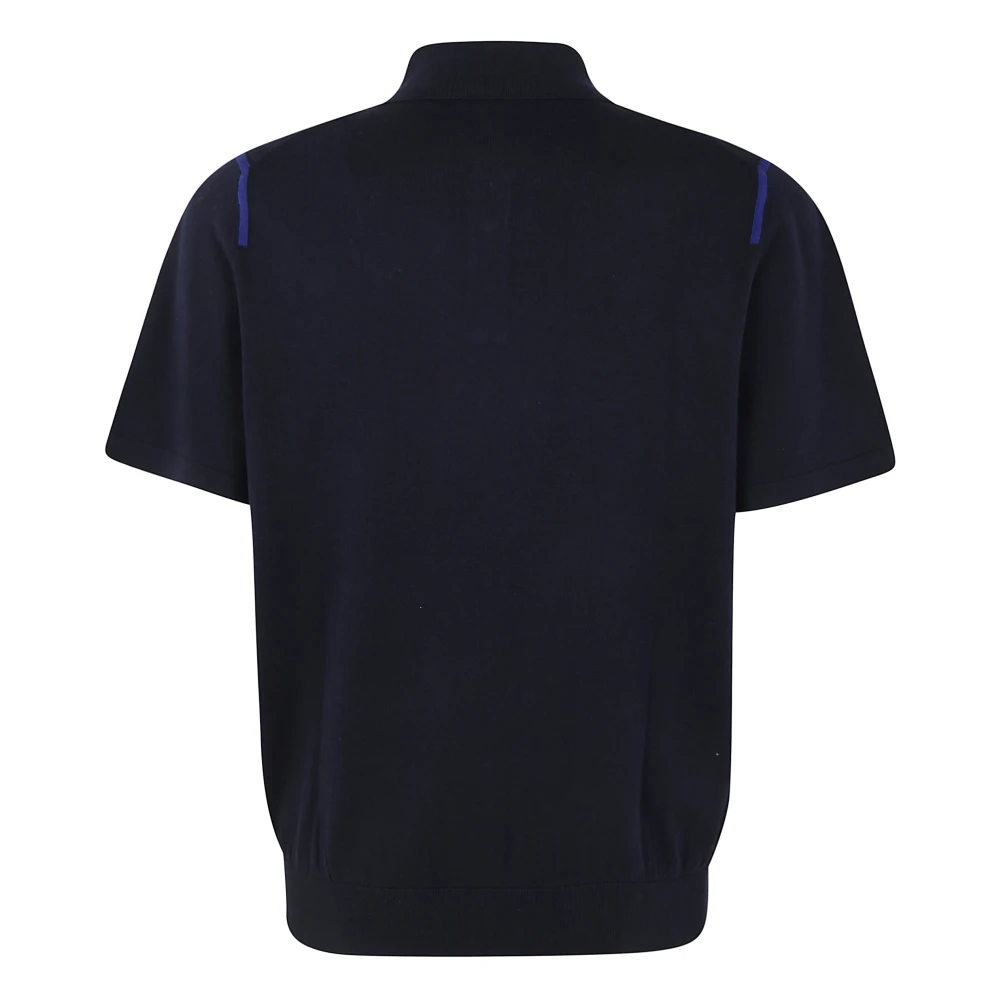PS By Paul Smith Korte Mouw Polo Sweater Blue Heren