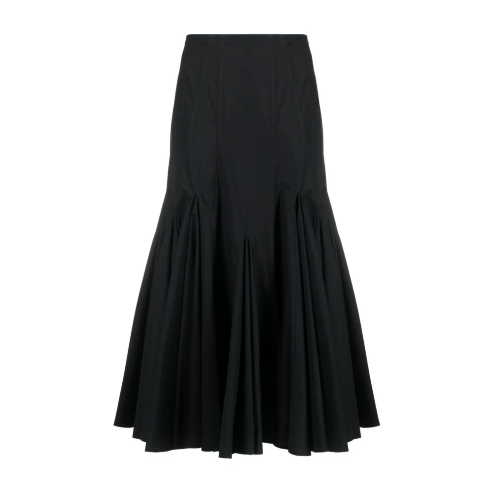 SPORTMAX Zwarte Maxi Rok voor Moderne Vrouw Black Dames