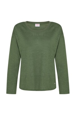 linned-t-shirt-til-kvinder-med-logo