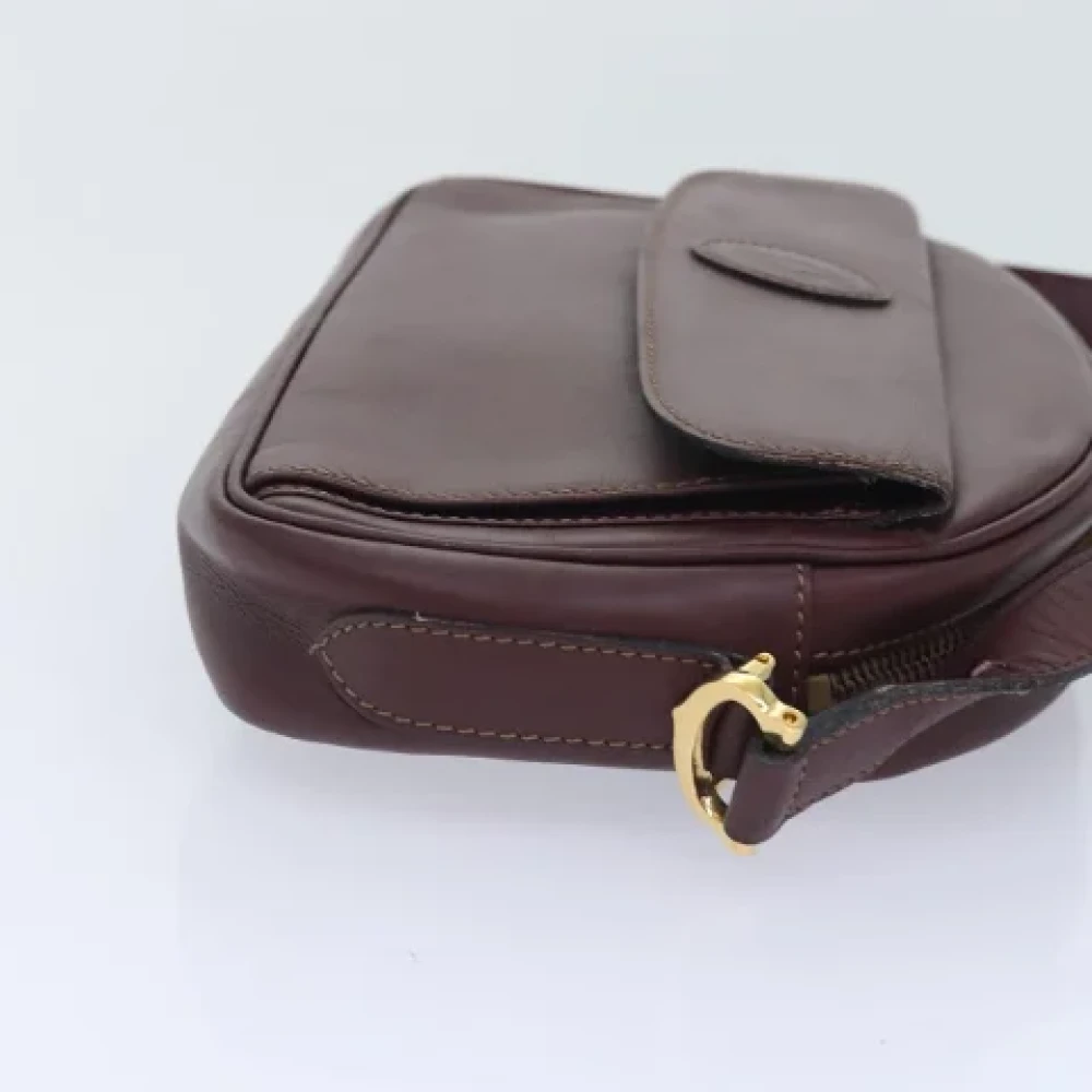 Cartier Vintage Pre-owned Leather shoulder-bags Red Dames