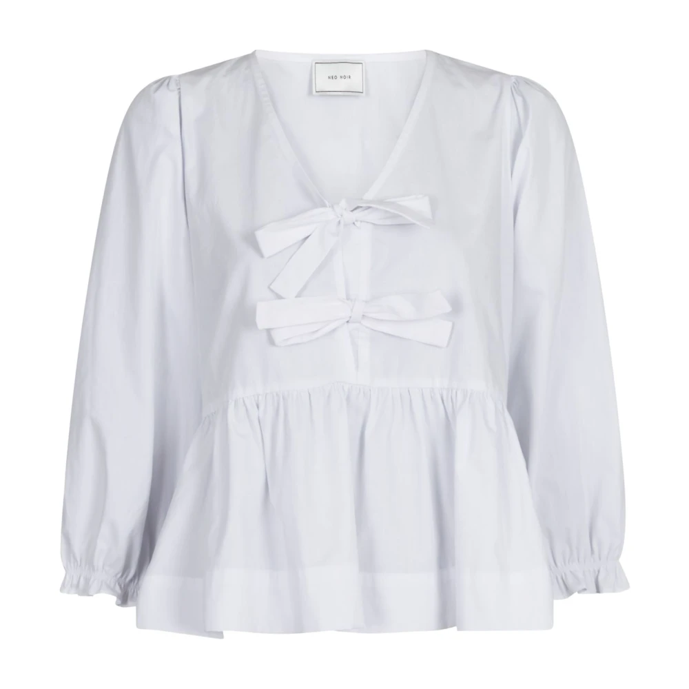 no color Neo Noir Bella Solid Blouse White Skjorter & Bluser