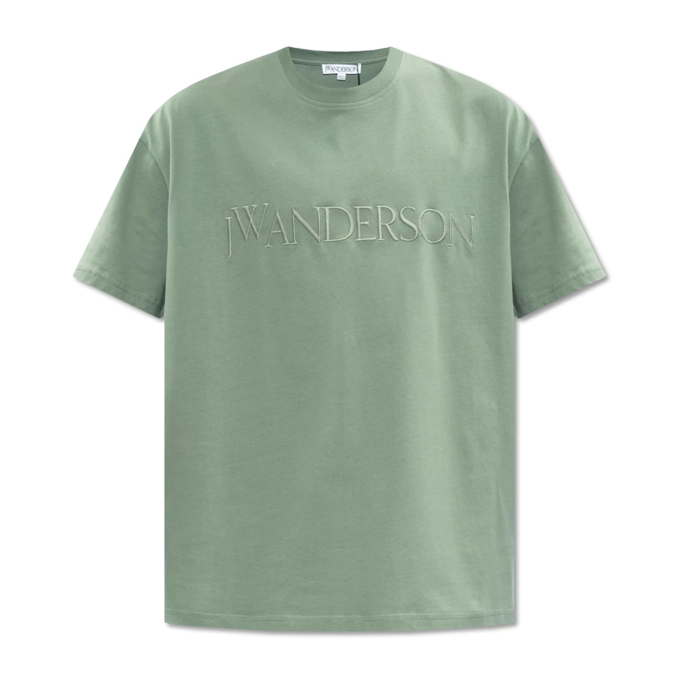 JW Anderson T-shirt met logo Green Heren