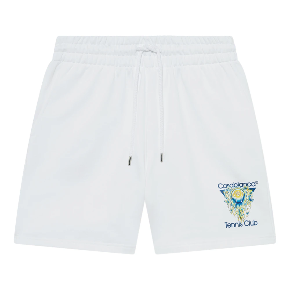 Casablanca Men's White Tennis Club Icon Sweatshort - Beachwear - L - Swimwear