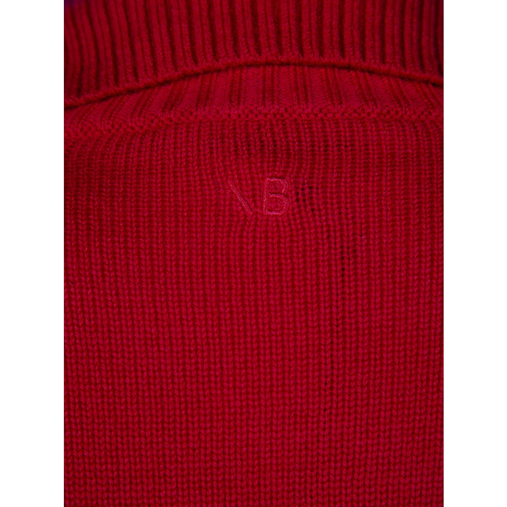 Victoria Beckham Dubbelgebreide Top Red Dames