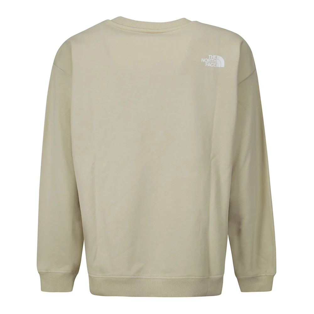 The North Face Beige Logo Sweatshirt met Fleece Interieur Beige Heren