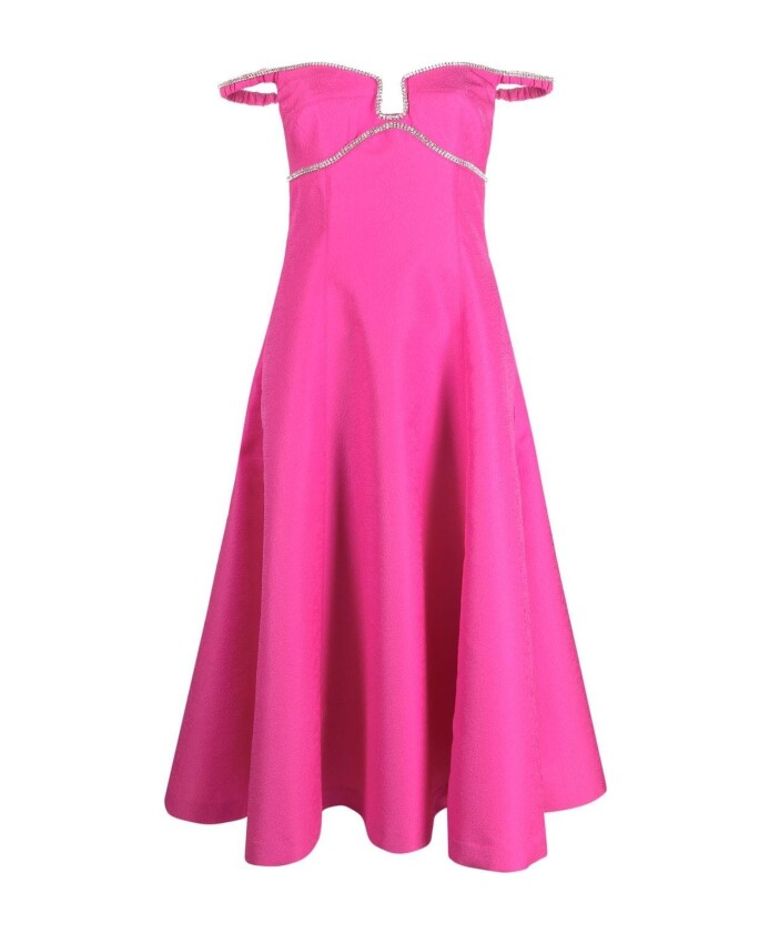 robe-midi-rose-texturee-a-diamants