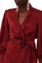 robe-midi-croisee-en-soie-grenat