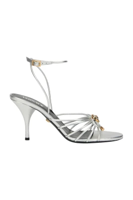 Medusa Embellished Ankle Strap Heels