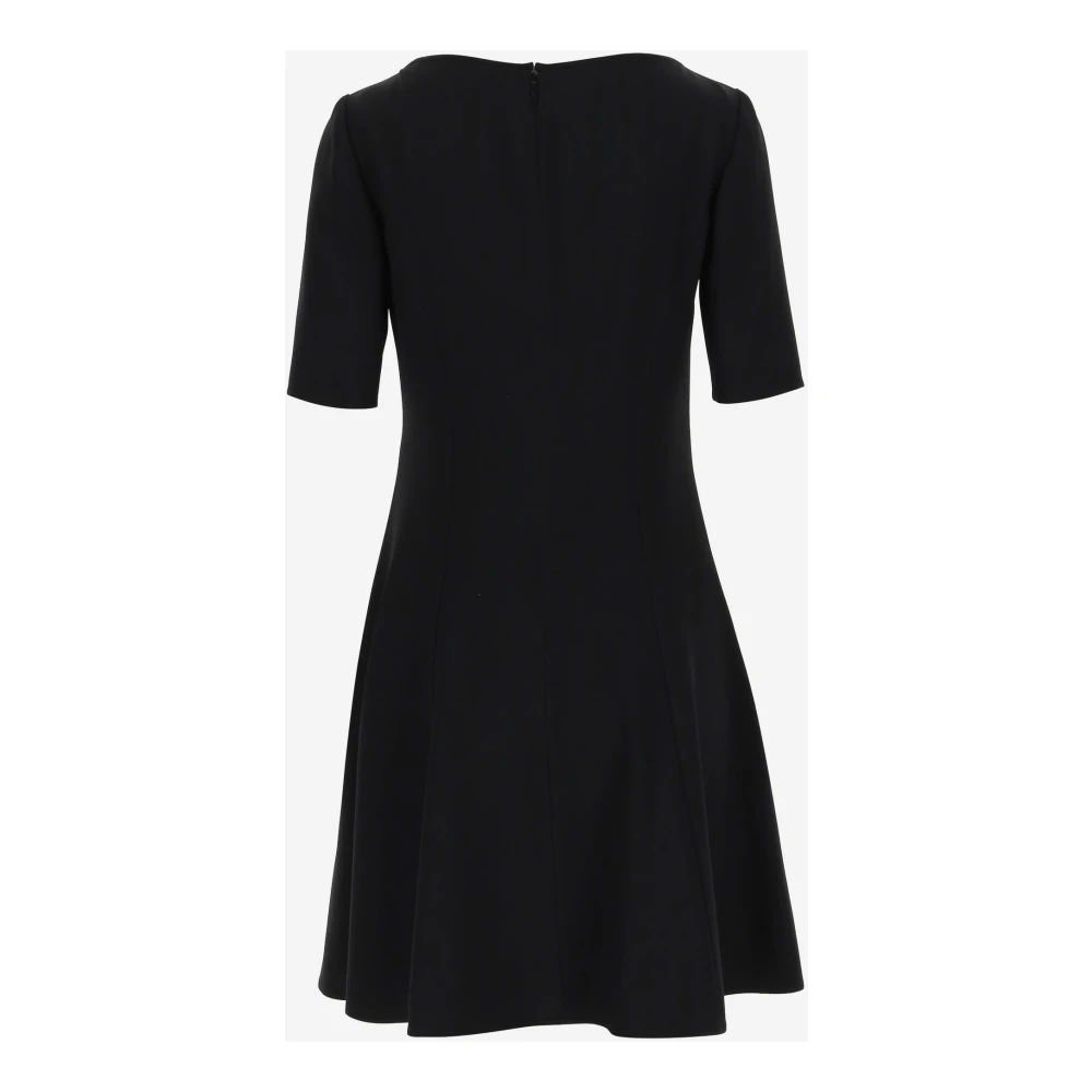 Versace Satijnen Mini Jurk met Broche Detail Black Dames