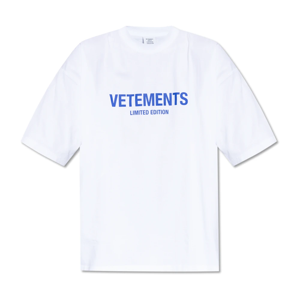 Vetements Beperkte Oplage Logo T-Shirt White Heren