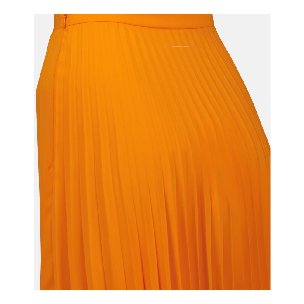 MM6 Maison Margiela Oranje geplooide rok Orange Dames