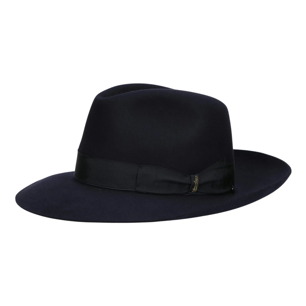 Borsalino Vilt Breedgerande Hoed Blue Heren