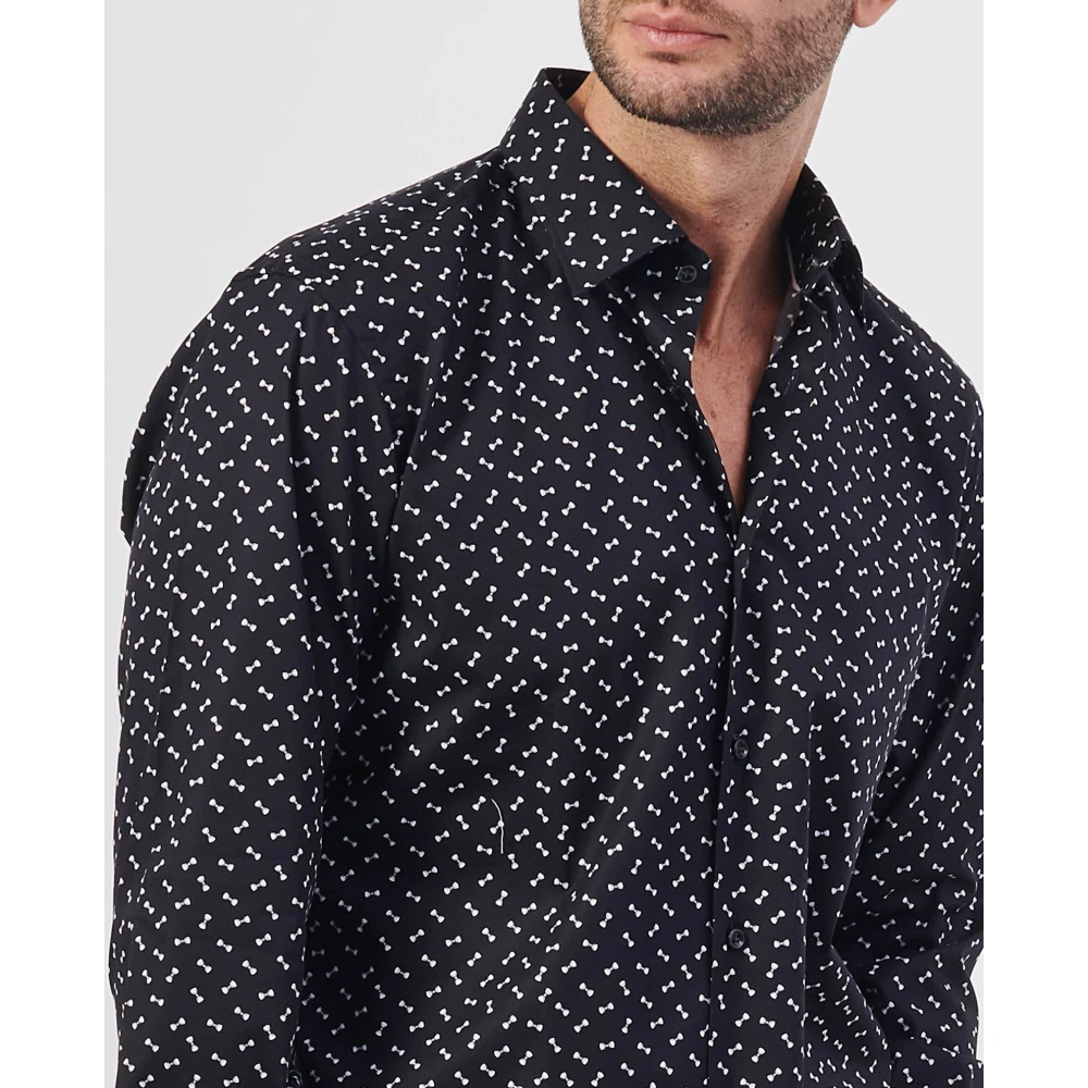 Hugo Boss Moderne Zwarte Overhemd met Regular Fit Black Heren