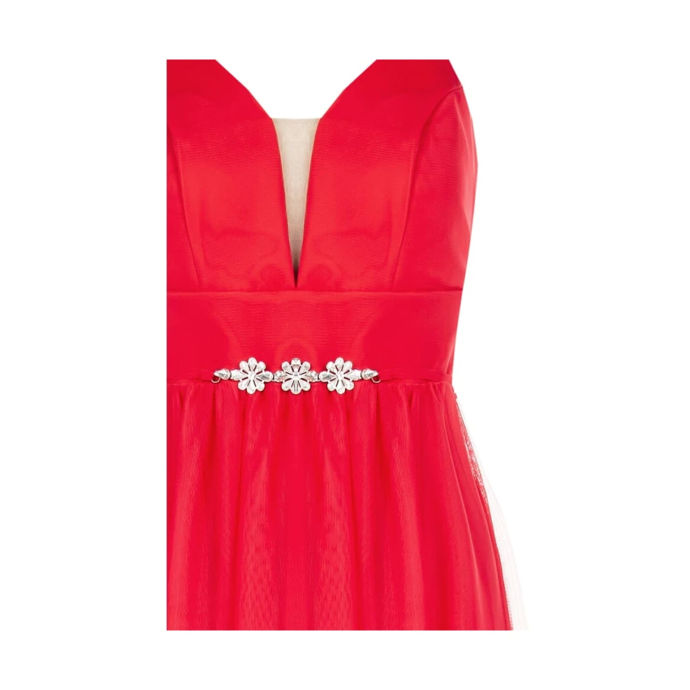 RINASCIMENTO Effen Maxi-jurk met Juweeldetails Red Dames