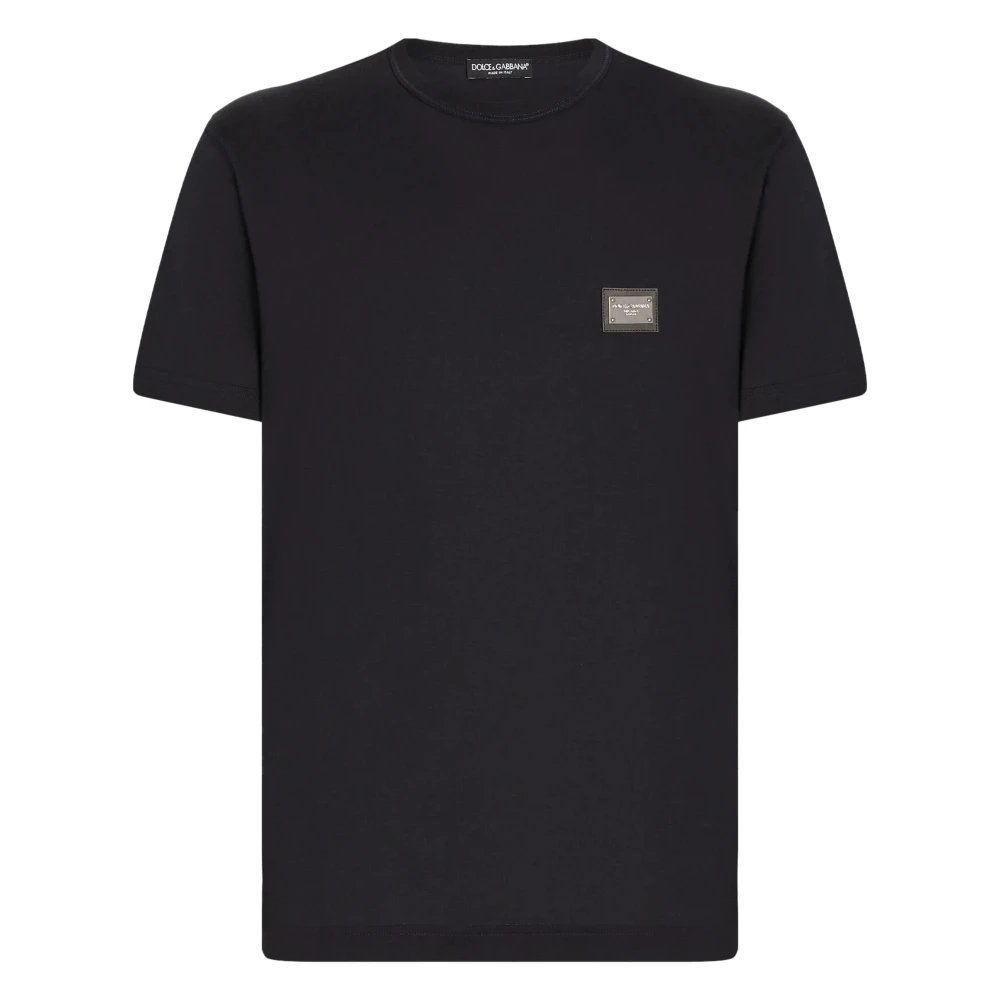 Dolce & Gabbana Men's Blue T-Shirts, 3XL, Cotton T-Shirt With Branded Tag