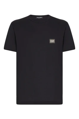 T-shirt i bomull med märkesetikett