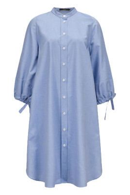 robe-bleue-avec-manches-ballon