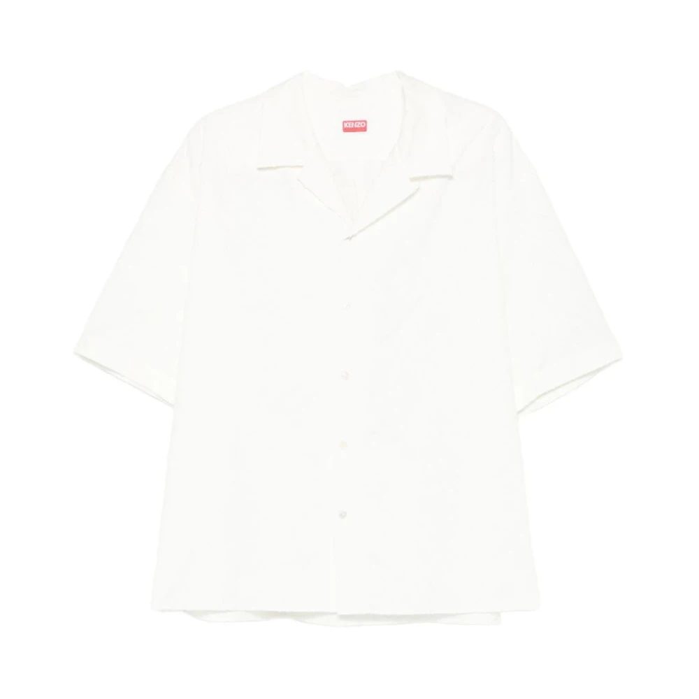 Kenzo Herr Vit Skjortor M, Short Sleeve Shirt