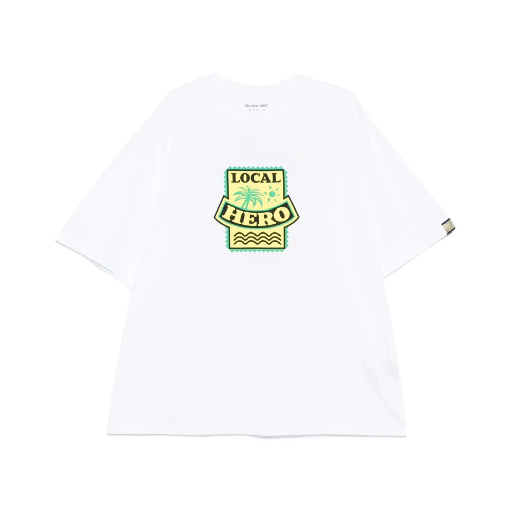 Martine Rose Grafische Print Crew Neck T-shirt White Heren