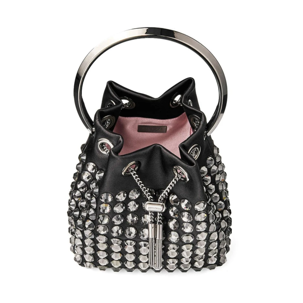 Jimmy Choo Bon mini bucket tas Black Dames