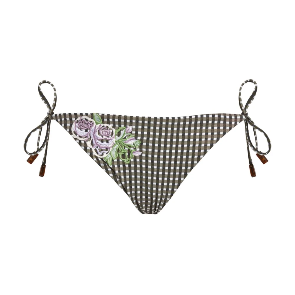 Vilebrequin Bloemen Geborduurde Mini Bikini Broekje Multicolor Dames