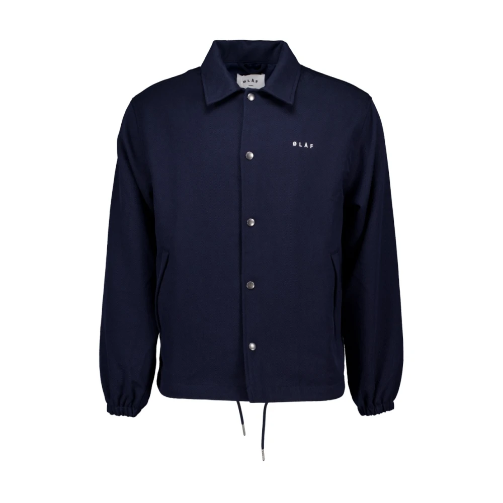 Olaf Hussein Donkerblauw Coach Jacket Blue Heren