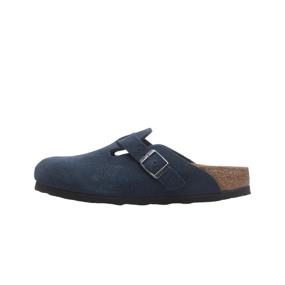 Birkenstock Blue Boston Suede Leather - Male - Mules - 10 Uk - Shoes
