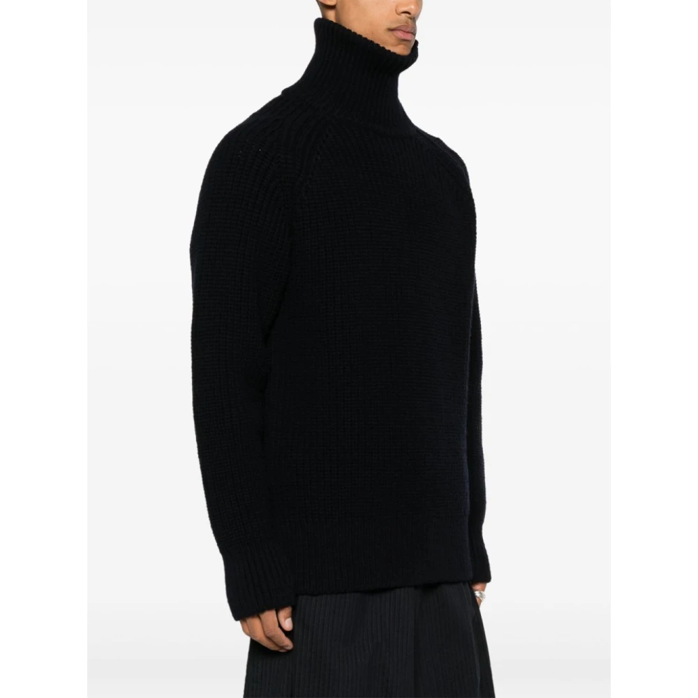 Dries Van Noten Wollen Coltrui met Zijrits Blue Heren