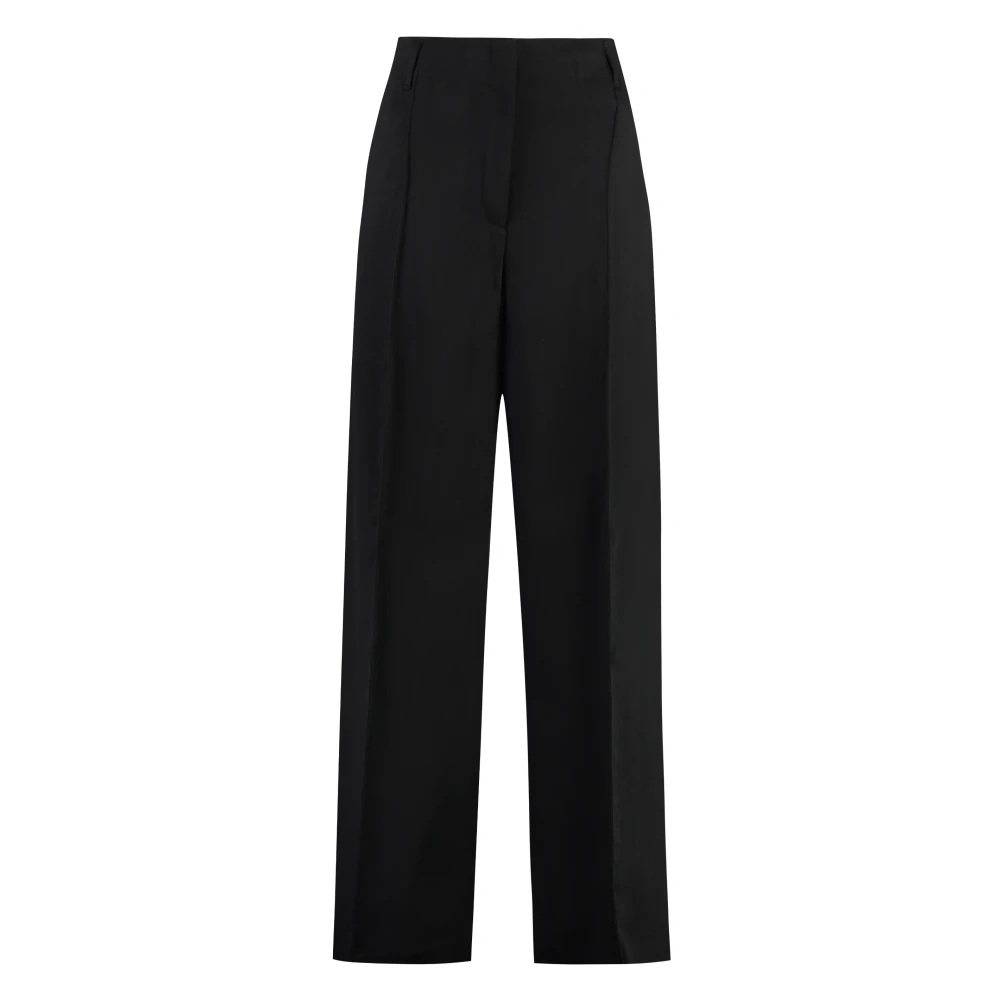 Acne Studios Wollen broek met zakken Black Dames