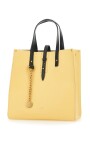 gele-vegan-leren-shopper-tas