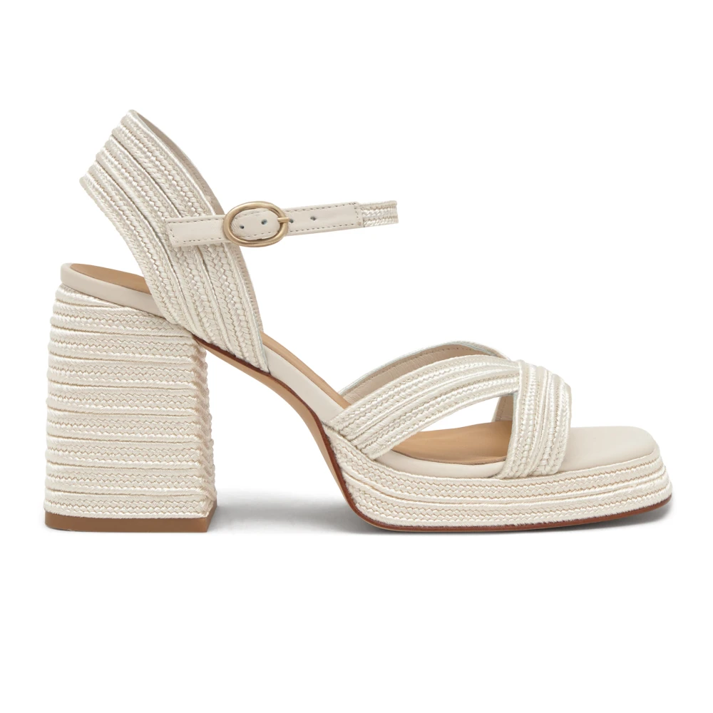 Castañer White High Heel Sandals, Female, 3 Uk, Valle Sandal