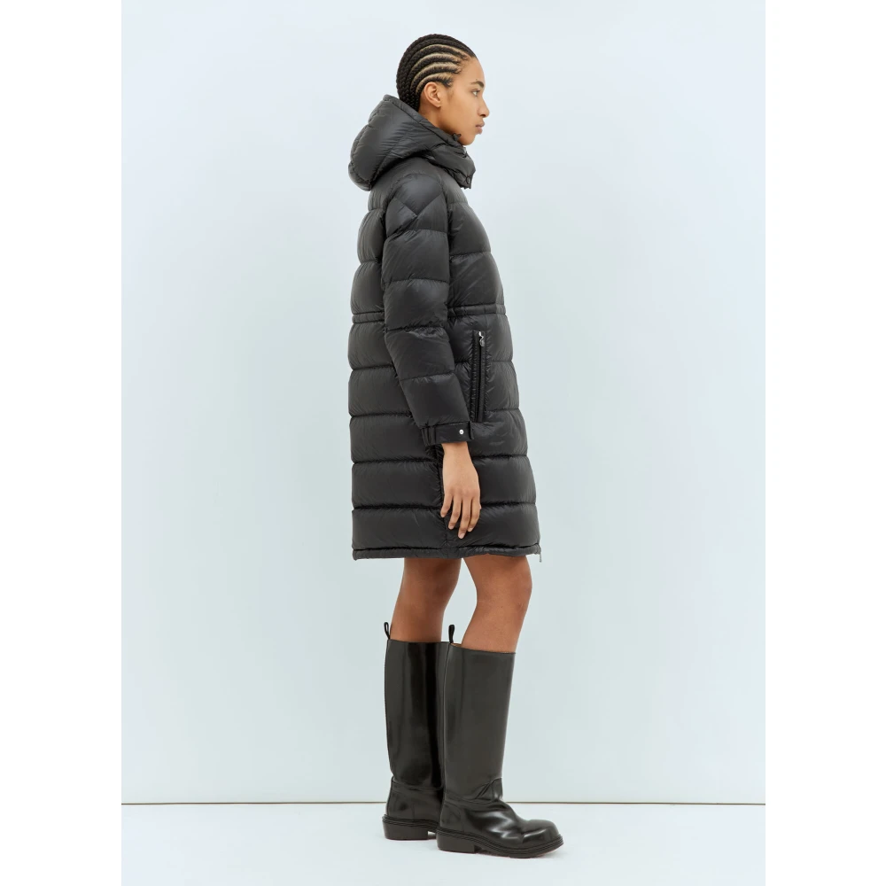 Moncler Hooded Down Jacket Black Dames